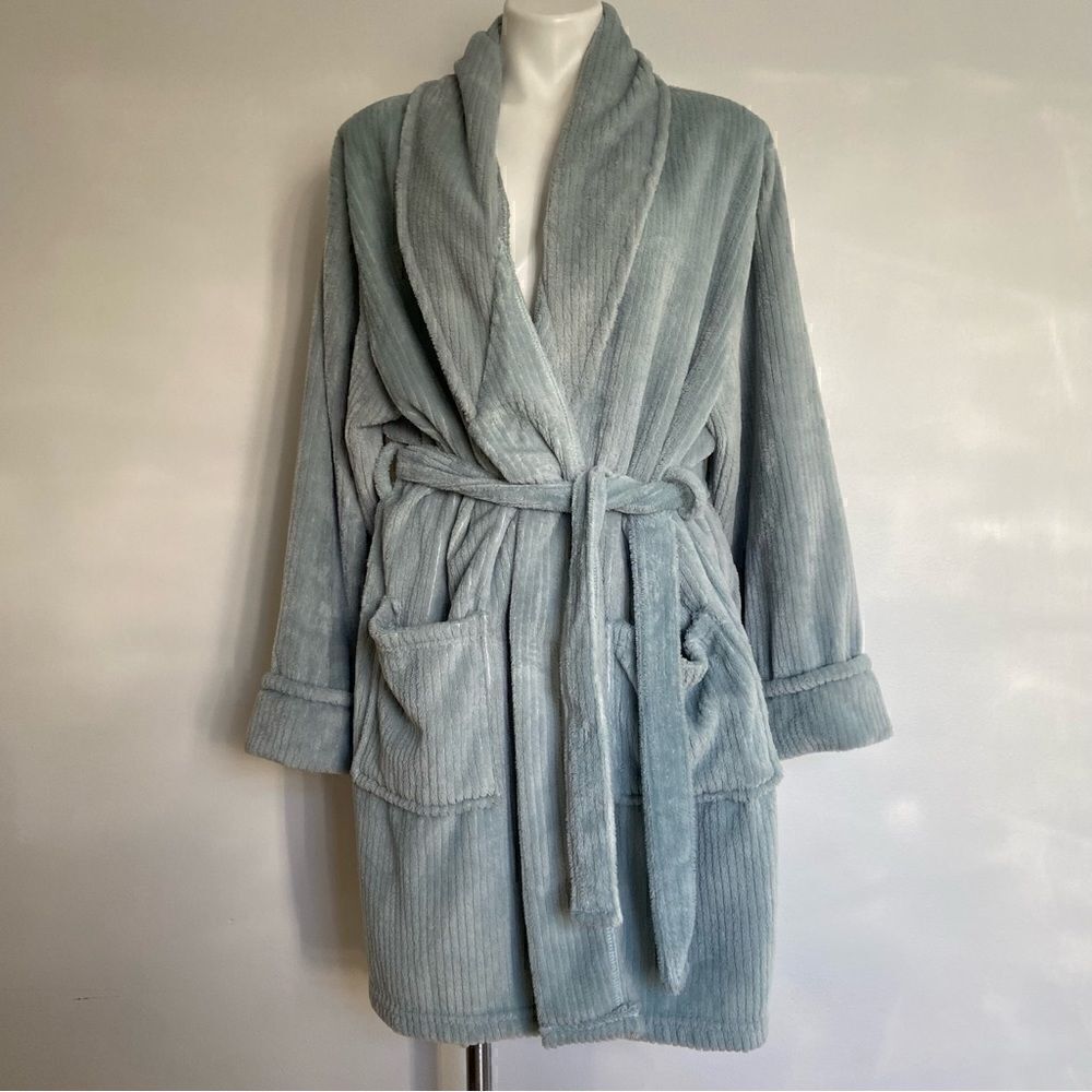 Simple Pleasures Ribbed Soft Cozy Warm Robe 1X - Picture 2 of 9
